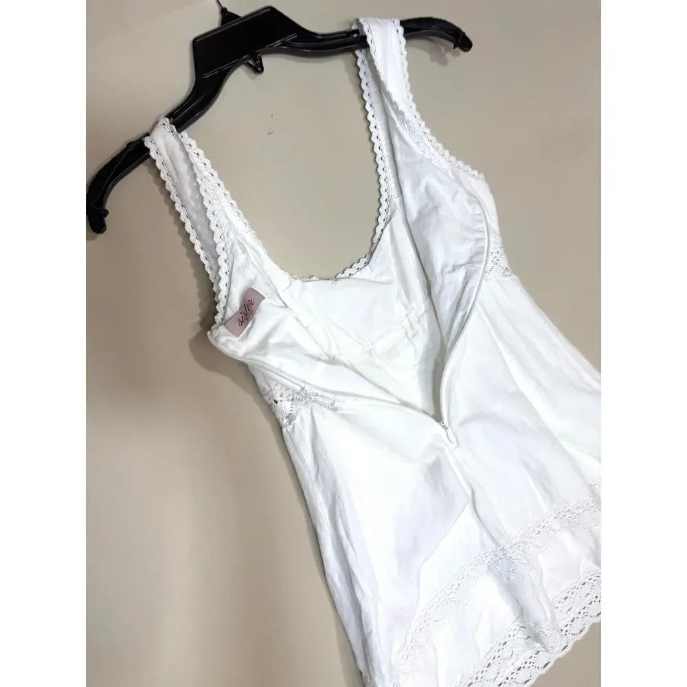 Sister New York White Bardot white mini Dress Medium